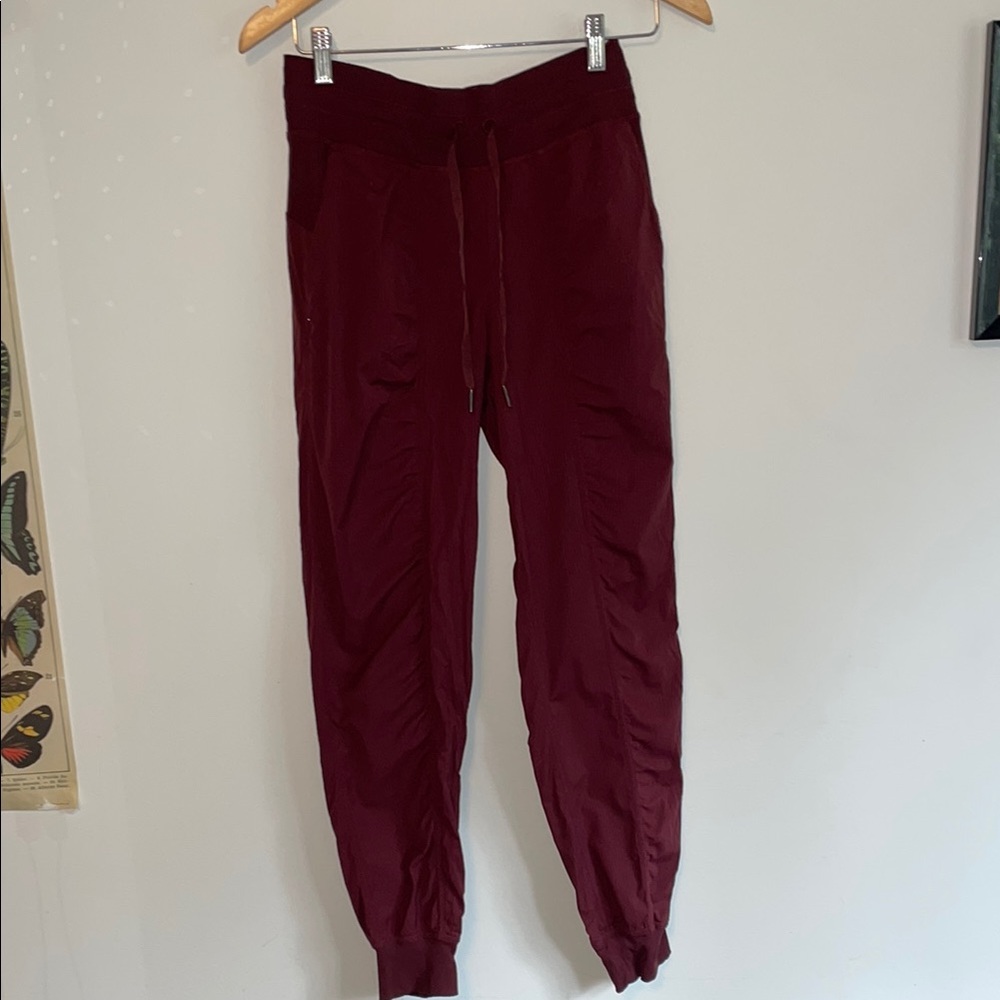 lululemon athletica Burgundy Dance Studio Mid-Rise Jogger Full Length